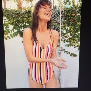 Aerie strappy back one piece size L ballet slipper